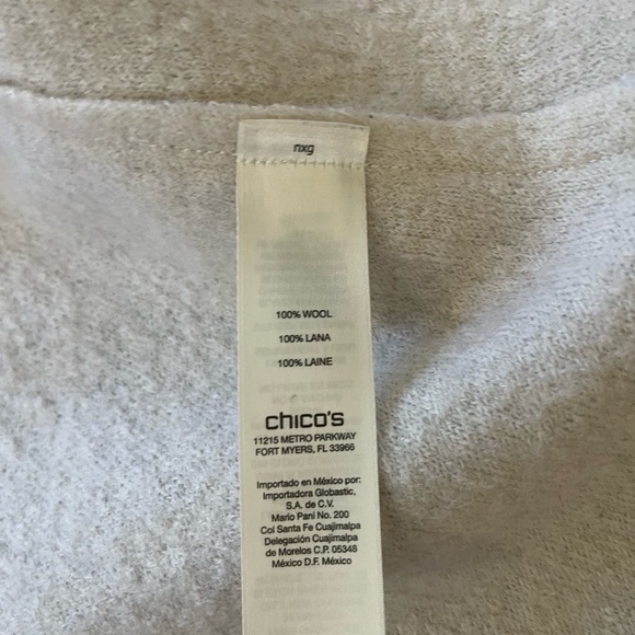 💥CLOSEOUT💥Chico's Soft Cream Wool Sweater Size 2 - Picture 4 of 4